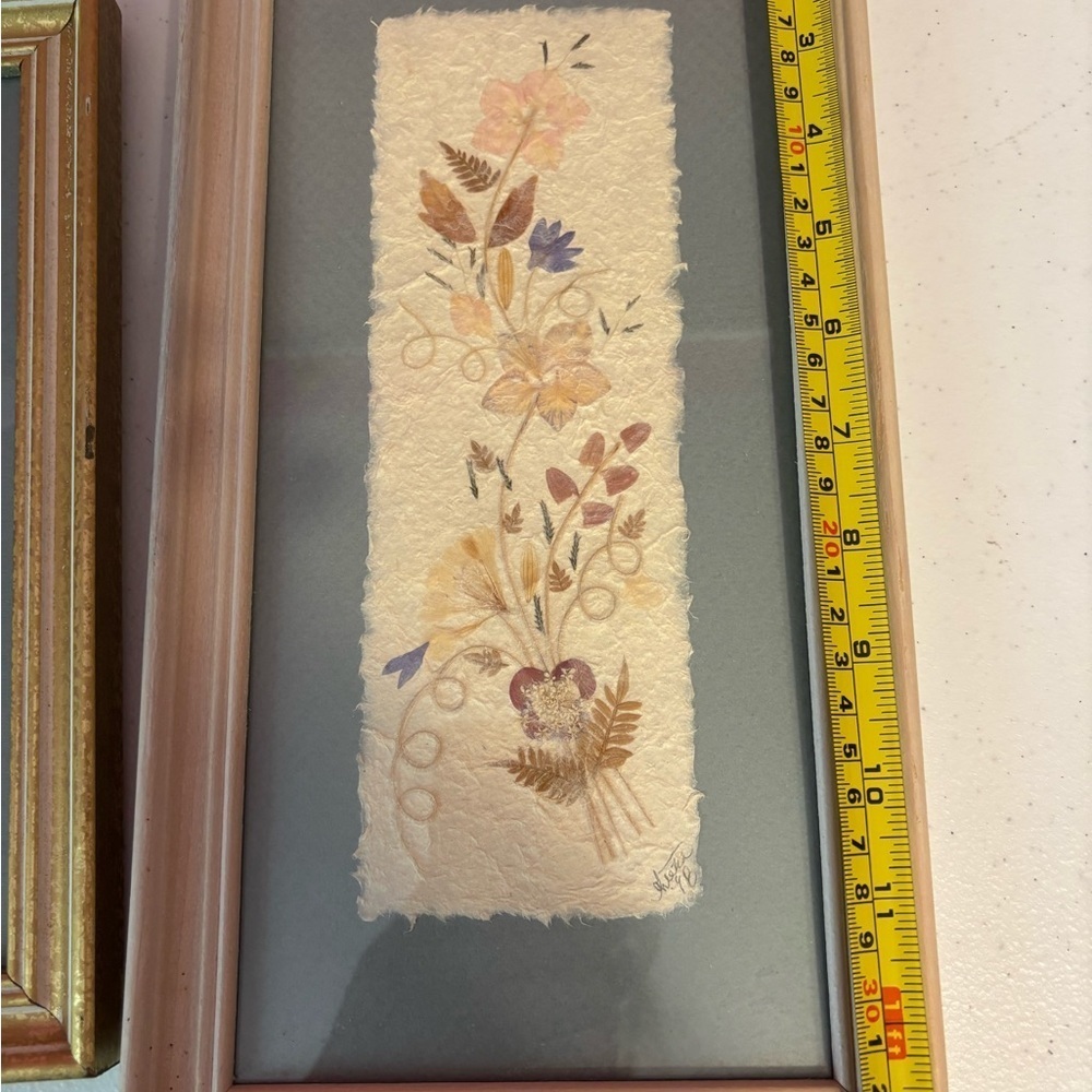 Framed Botanical Art Set with Cream and Gold Accents - Picture 9 of 11